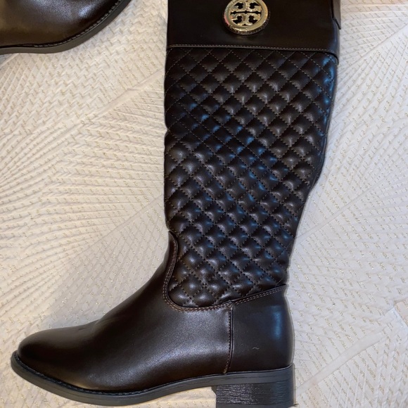 COPY-Tory Burch Quilted Riding Boots - Picture 4 of 4